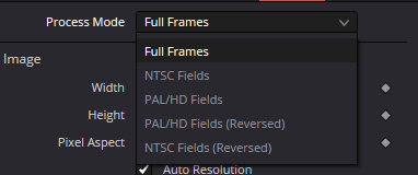 MultiText · Process Mode · Frame and field modes