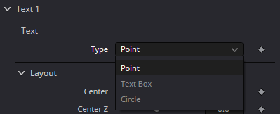 MultiText · Type · Point, Text Box, Circle