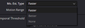 NoiseReduction — методы Faster, Better и None