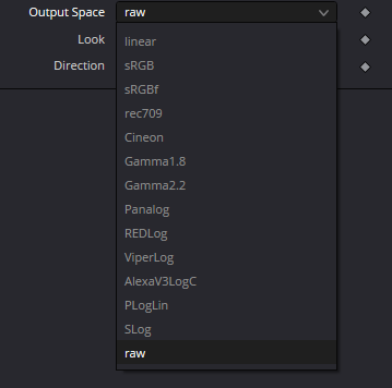 OCIOColorSpace · Output Space