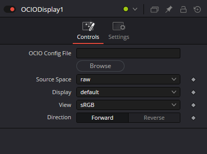 OCIODisplay · Controls