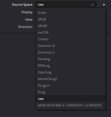 OCIODisplay · Source Space