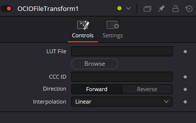 OCIOFileTransform · Controls