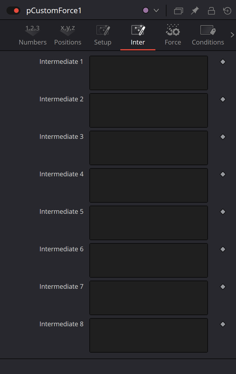 pCustomForce — Intermediate expression fields