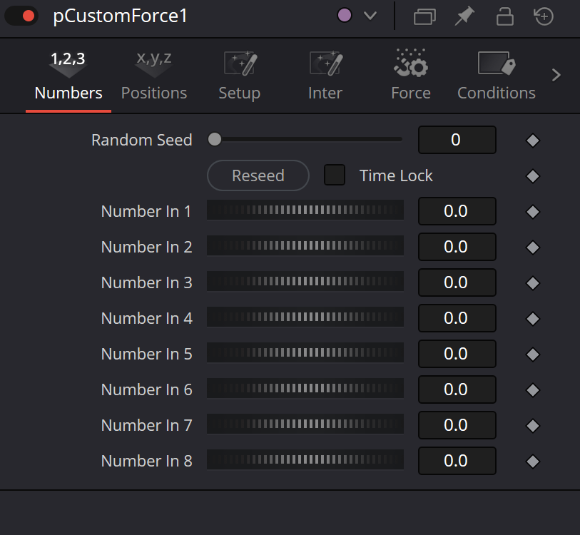 pCustomForce — Numbers: Random Seed, Time Lock and Number In 1–8