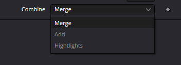 Plastic — Combine menu: Merge, Add, Highlights