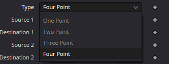 Positioner — реальное меню Type: One Point, Two Point, Three Point и Four Point