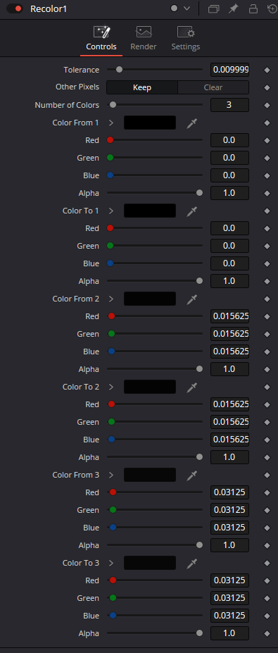Recolor · Controls