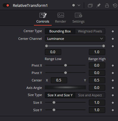 RelativeTransform · controls
