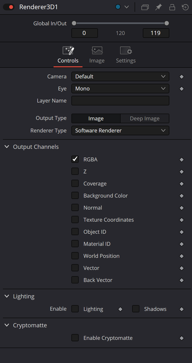Renderer3D Controls