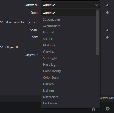 Ribbon3D common Software Blend Mode list