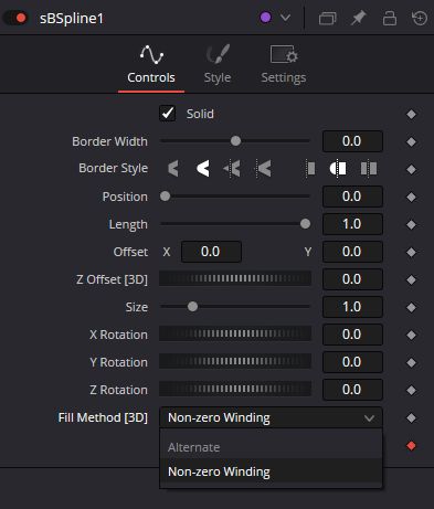 sBSpline · Controls и Fill Method [3D]