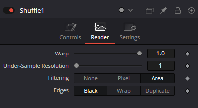 Shuffle Render: Warp, Under-Sample Resolution, Filtering and Edges
