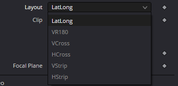 SphericalCamera Layout menu