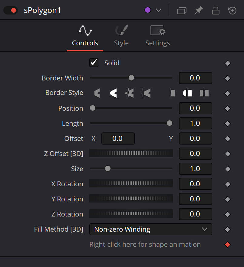 sPolygon Controls