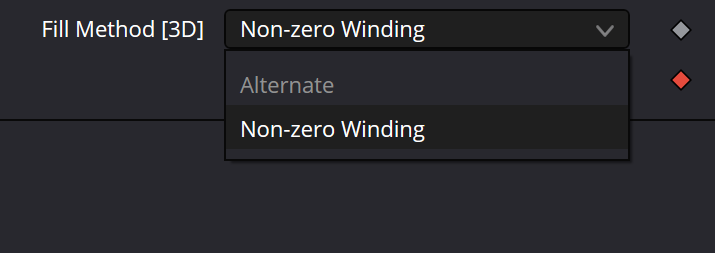 sPolygon Fill Method menu