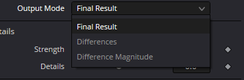 TexturePop — Output Mode menu: Final Result, Difference and Difference Magnitude
