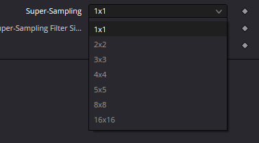 Threshold — Super-Sampling menu