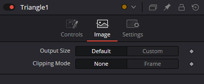 Triangle Image tab: Output Size и Clipping Mode