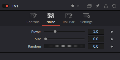 TV Noise tab: Power, Size и Random