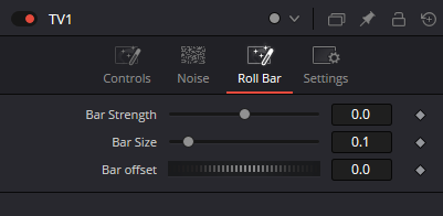 TV Roll Bar tab: Bar Strength, Bar Size и Bar Offset