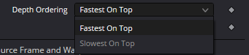 Tween — Depth Ordering menu: Fastest On Top and Slowest On Top