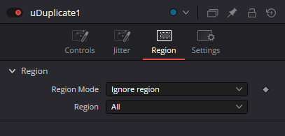 uDuplicate — вкладка Region