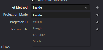 uProjector Fit Method: Inside, Width, Height, Outside и Stretch