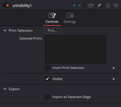 uVisibility Controls: Prim Selection, Visible and Export as Separate Stage