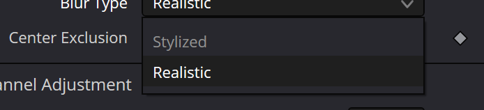 ZoomBlur Blur Type menu